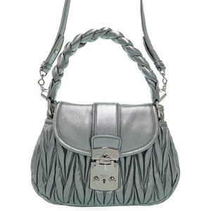 Miu Miu Cofer Matelasse Handbag Cromo